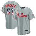 Fourth of July Philadelphia Phillies Cristopher Sanchez Nike Gray USA 250 Stadium Jersey