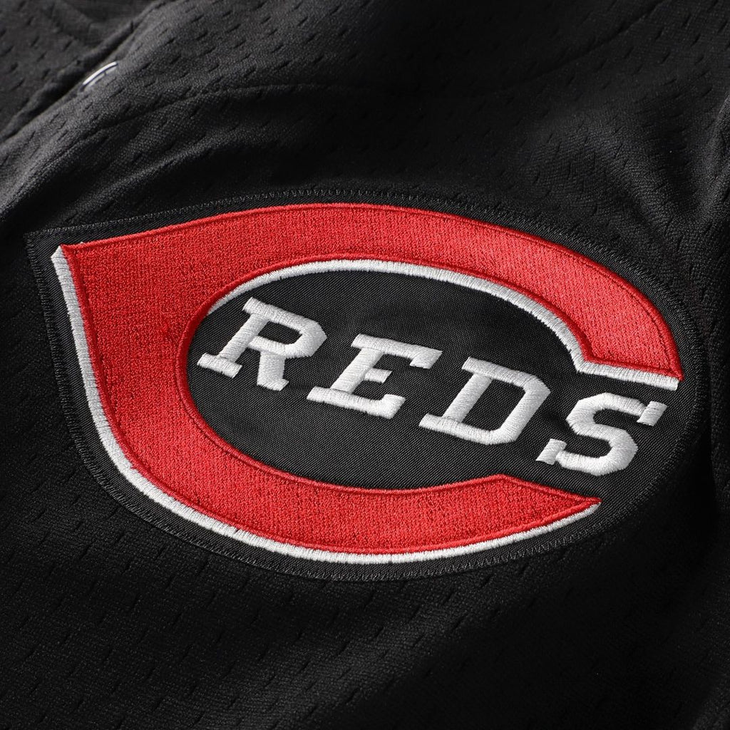Cincinnati Reds Barry Larkin Mitchell & Ness Red Throwback Cooperstown Mesh Batting Practice Jersey