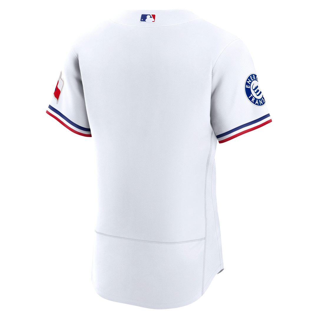 Texas Rangers Nike White Home Sponsor Patch Authentic Jersey
