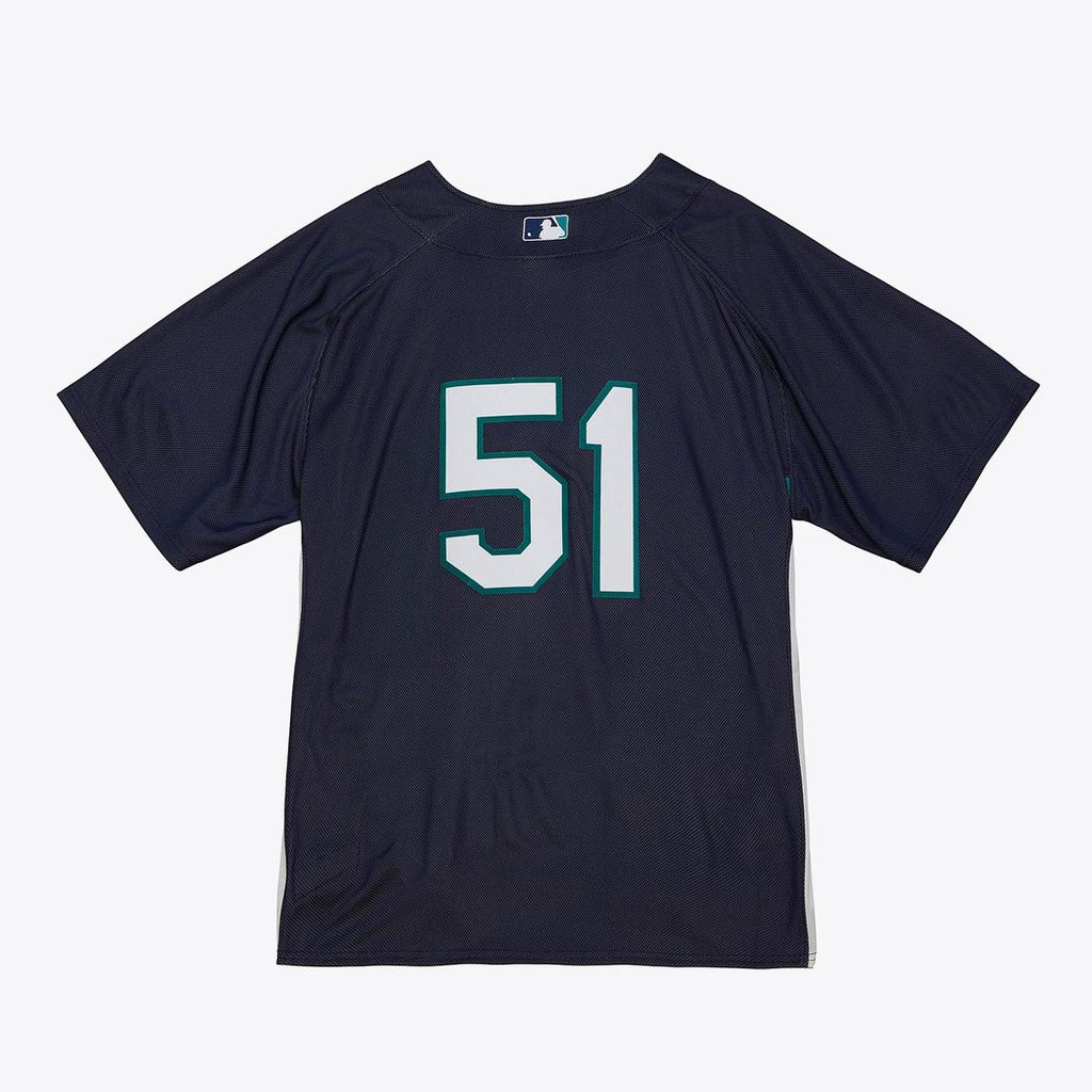 Seattle Mariners Ichiro Suzuki Mitchell & Ness Navy Big & Tall Cooperstown Mesh Batting Practice Jersey