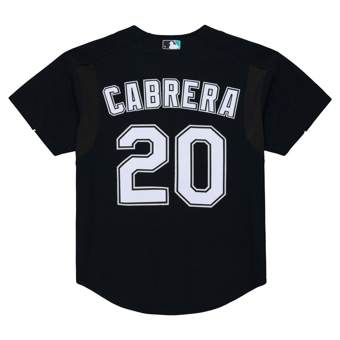 Florida Marlins Miguel Cabrera Mitchell & Ness Black 2003 Cooperstown Mesh Batting Practice Button-Up Jersey