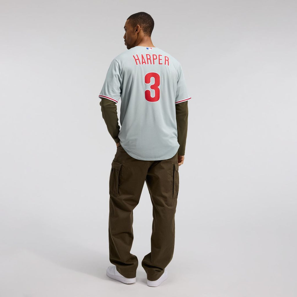 Philadelphia Phillies Bryce Harper Nike Gray Road Replica Jersey