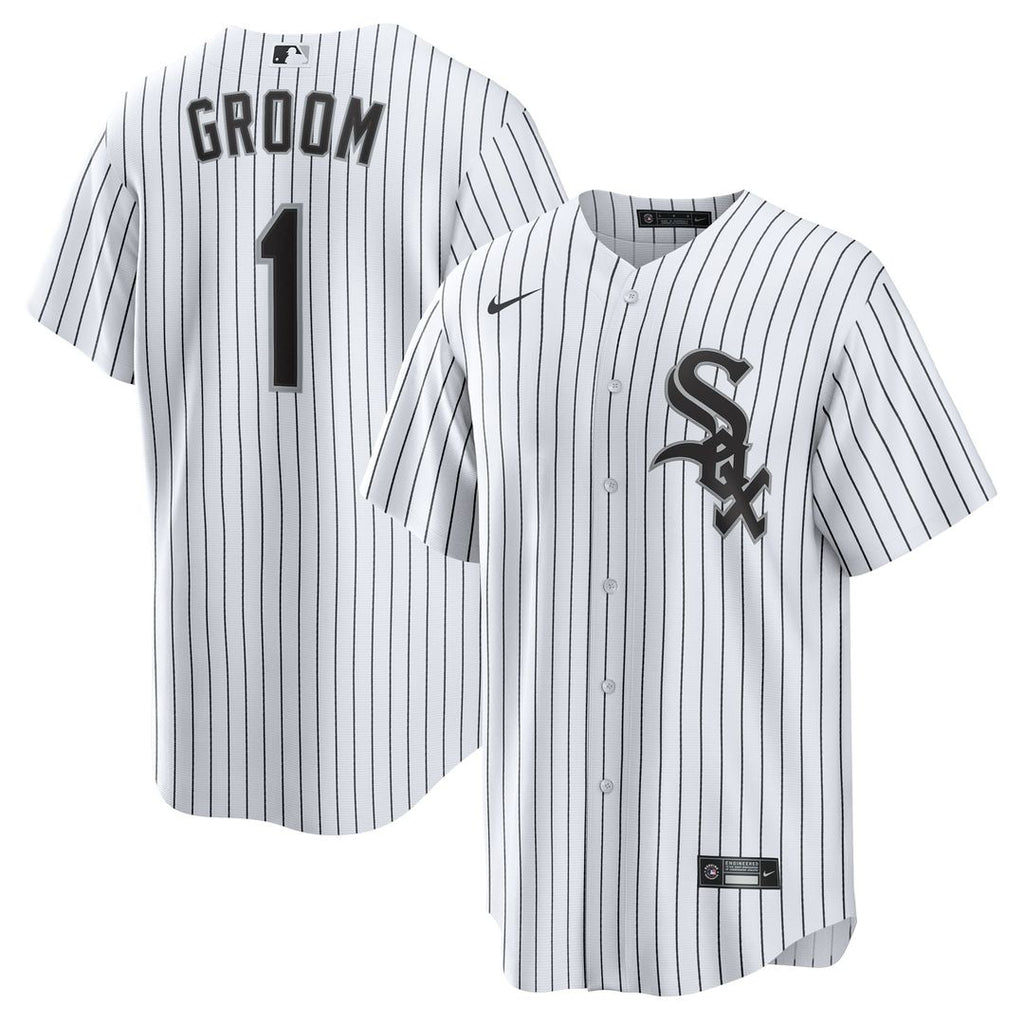 Chicago White Sox Nike White #1 Groom Home Replica Jersey