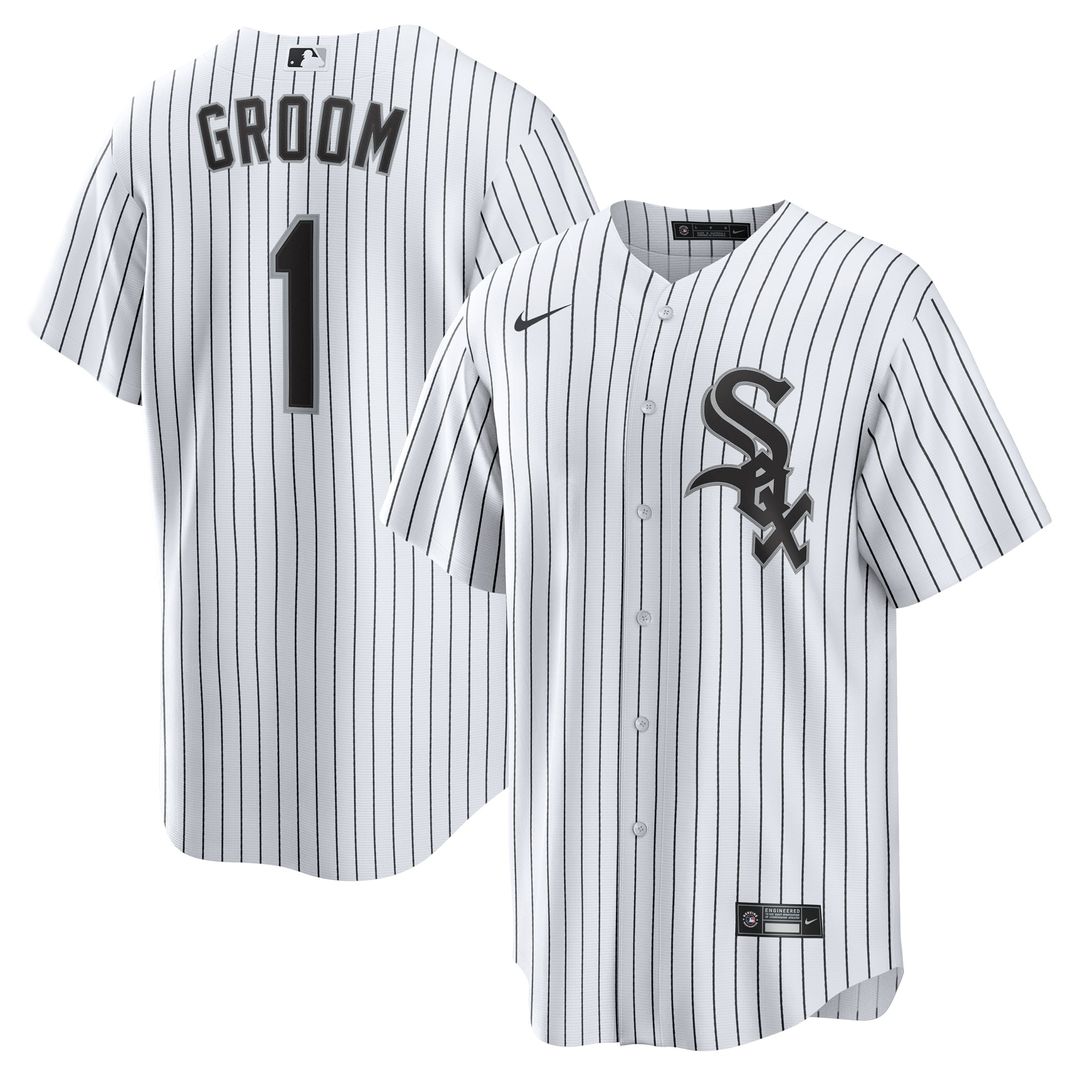Chicago White Sox Nike White #1 Groom Home Replica Jersey