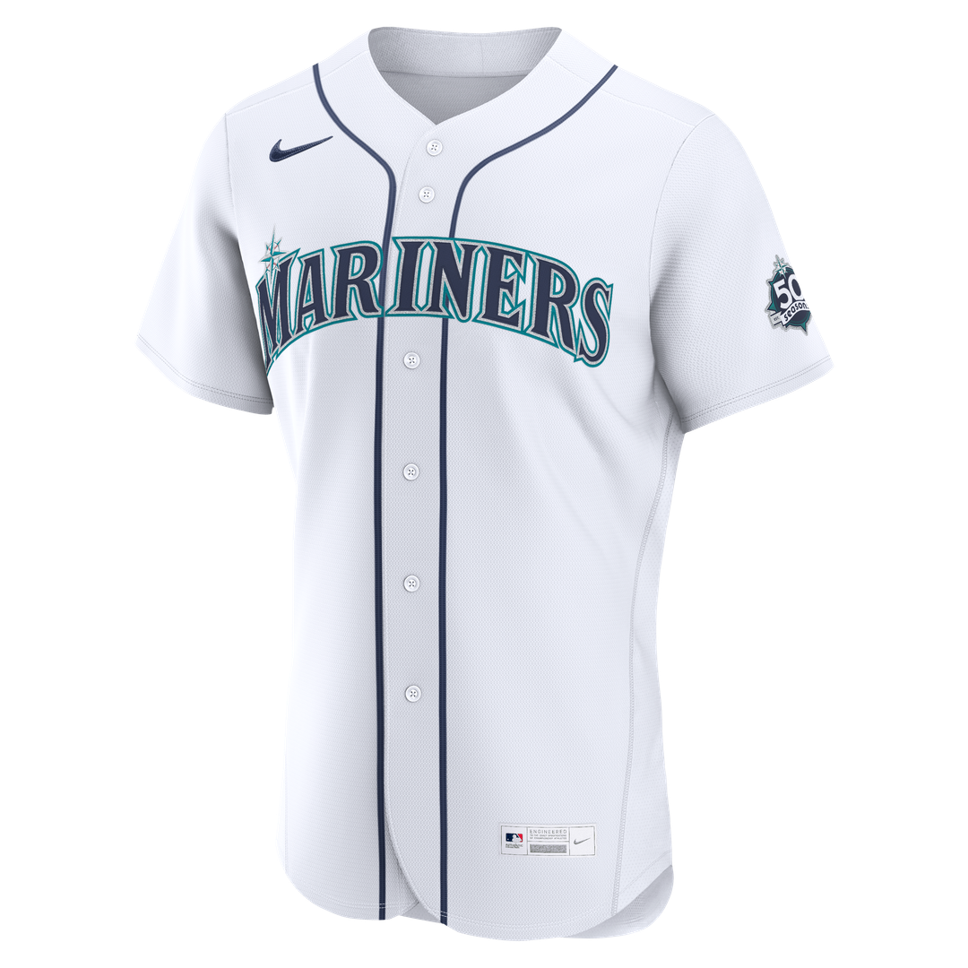 Seattle Mariners Randy Arozarena Nike White Home 50th Season Authentic Jersey