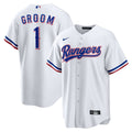 Texas Rangers Nike White #1 Groom Home Replica Jersey
