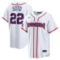Dominican Republic Baseball Juan Soto Nike White 2026 World Baseball Classic Home Stadium Jersey