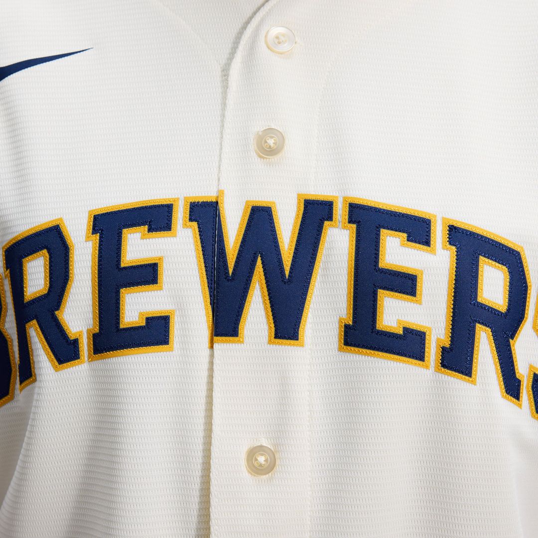 Milwaukee Brewers Nike Cream Home Replica Team Jersey