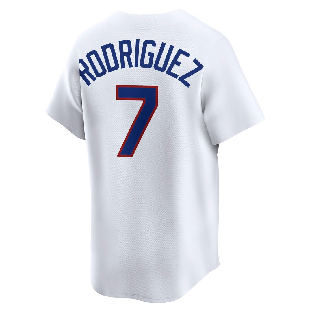 Texas Rangers Ivan Rodriguez Nike White Throwback Cooperstown Collection Limited Jersey