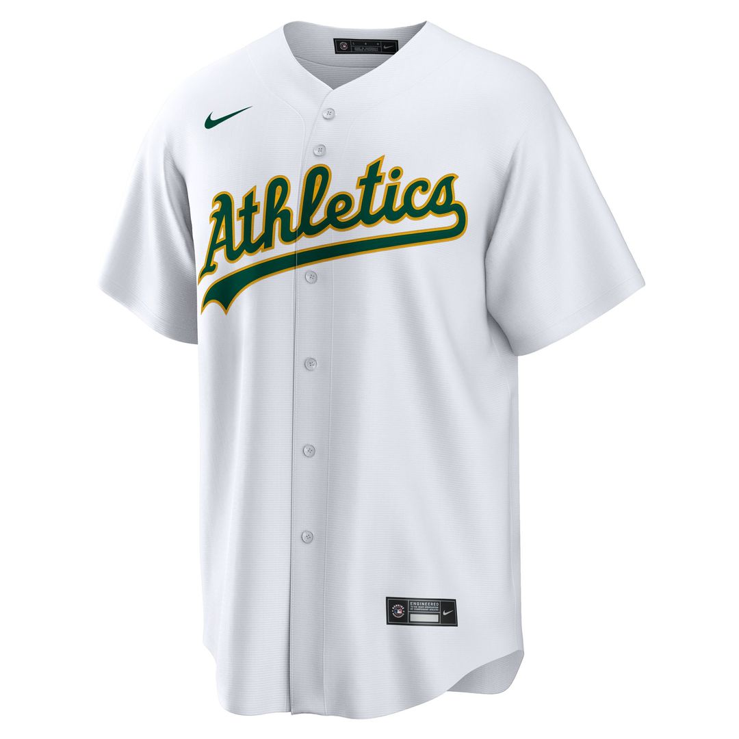 Athletics Denzel Clarke Nike White Home Replica Jersey