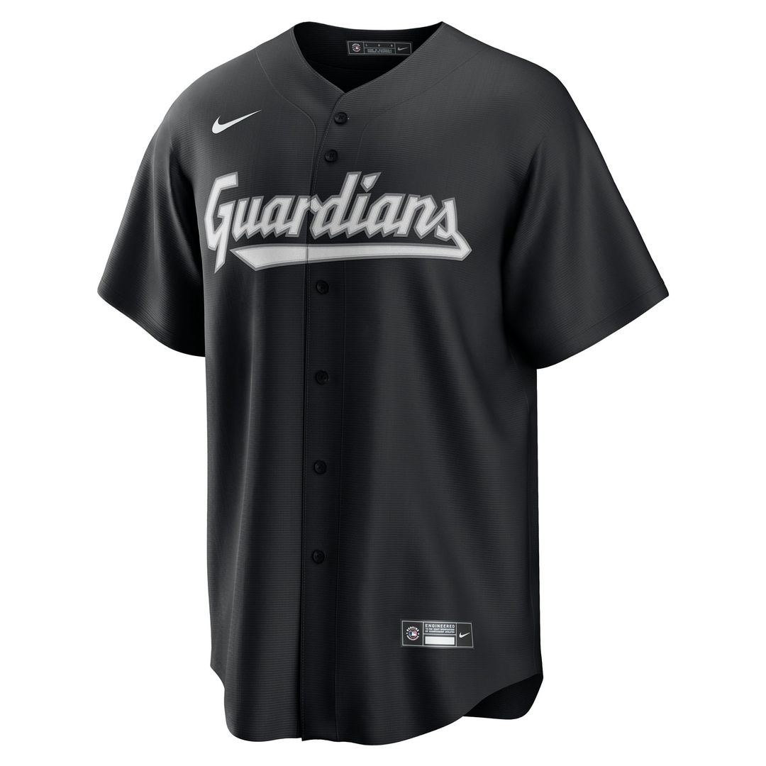 Cleveland Guardians Nike Black Replica Jersey