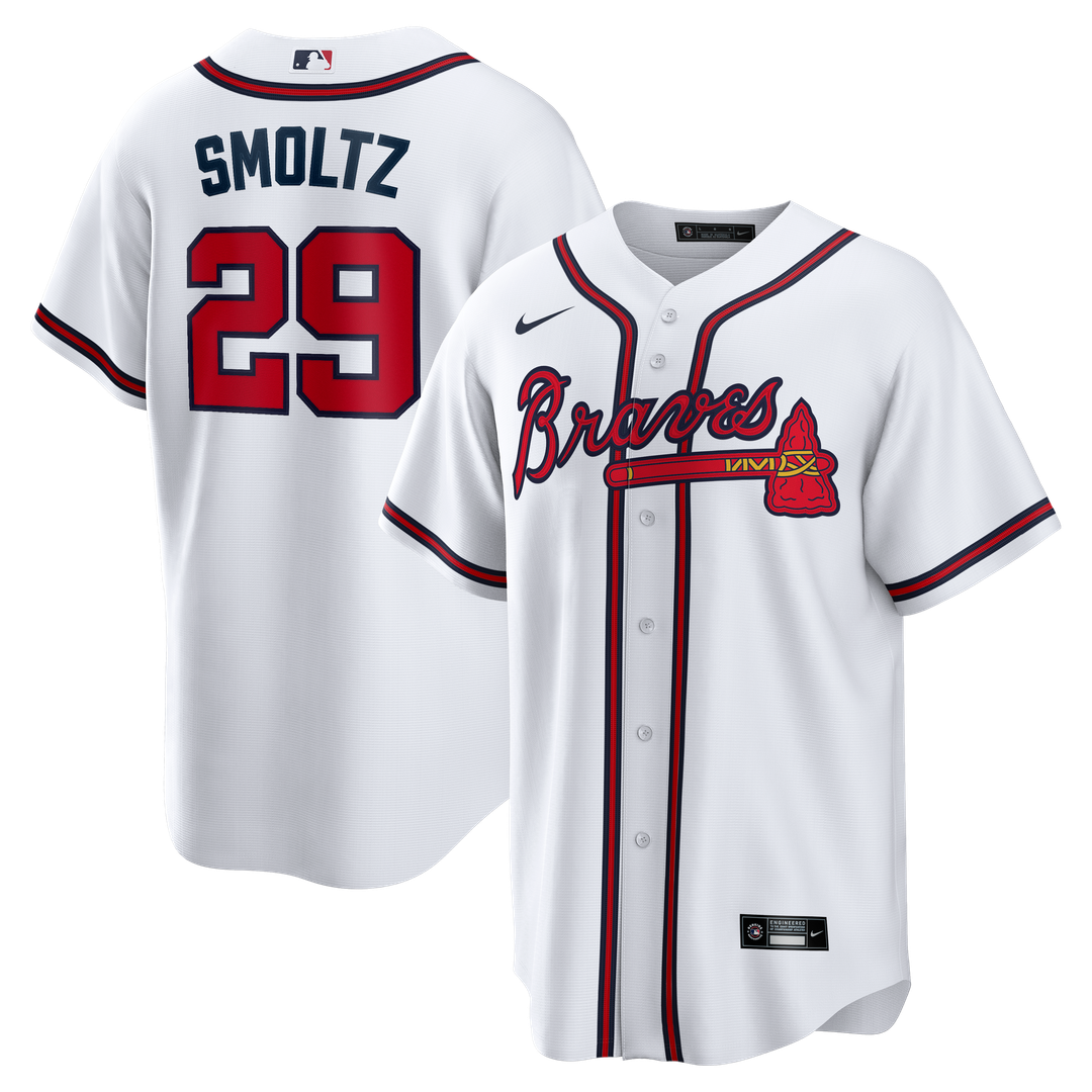 Atlanta Braves John Smoltz Nike White Home Retired Player Replica Jersey