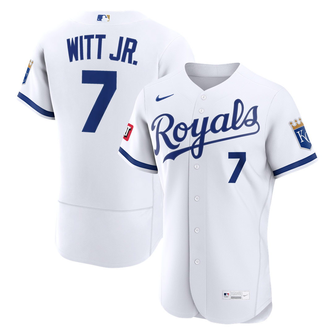 Kansas City Royals Bobby Witt Jr. Nike Light Blue Alternate Authentic Sponsor Patch Jersey