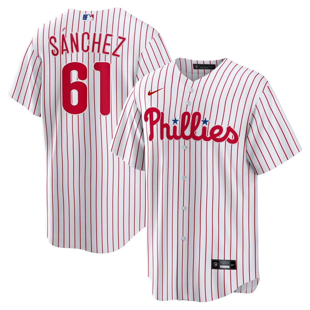 Philadelphia Phillies Cristopher Sanchez Nike White Home Replica Jersey
