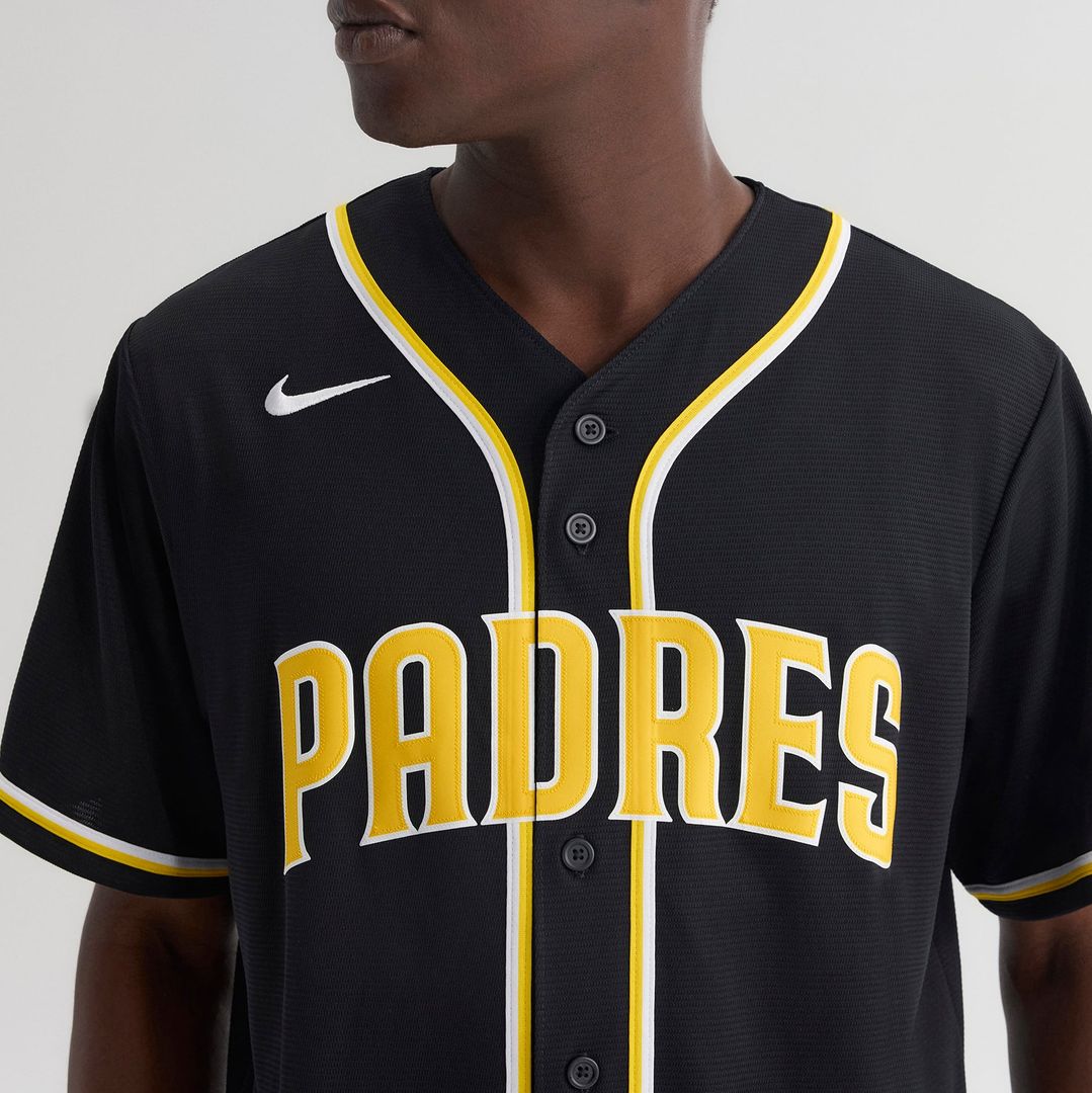 San Diego Padres Jackson Merrill Nike Fashion Replica Black Out Jersey