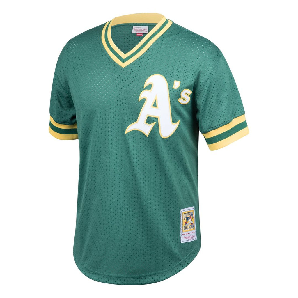 Athletics Rickey Henderson Mitchell & Ness Green Cooperstown Collection Big & Tall Mesh Batting Practice Jersey