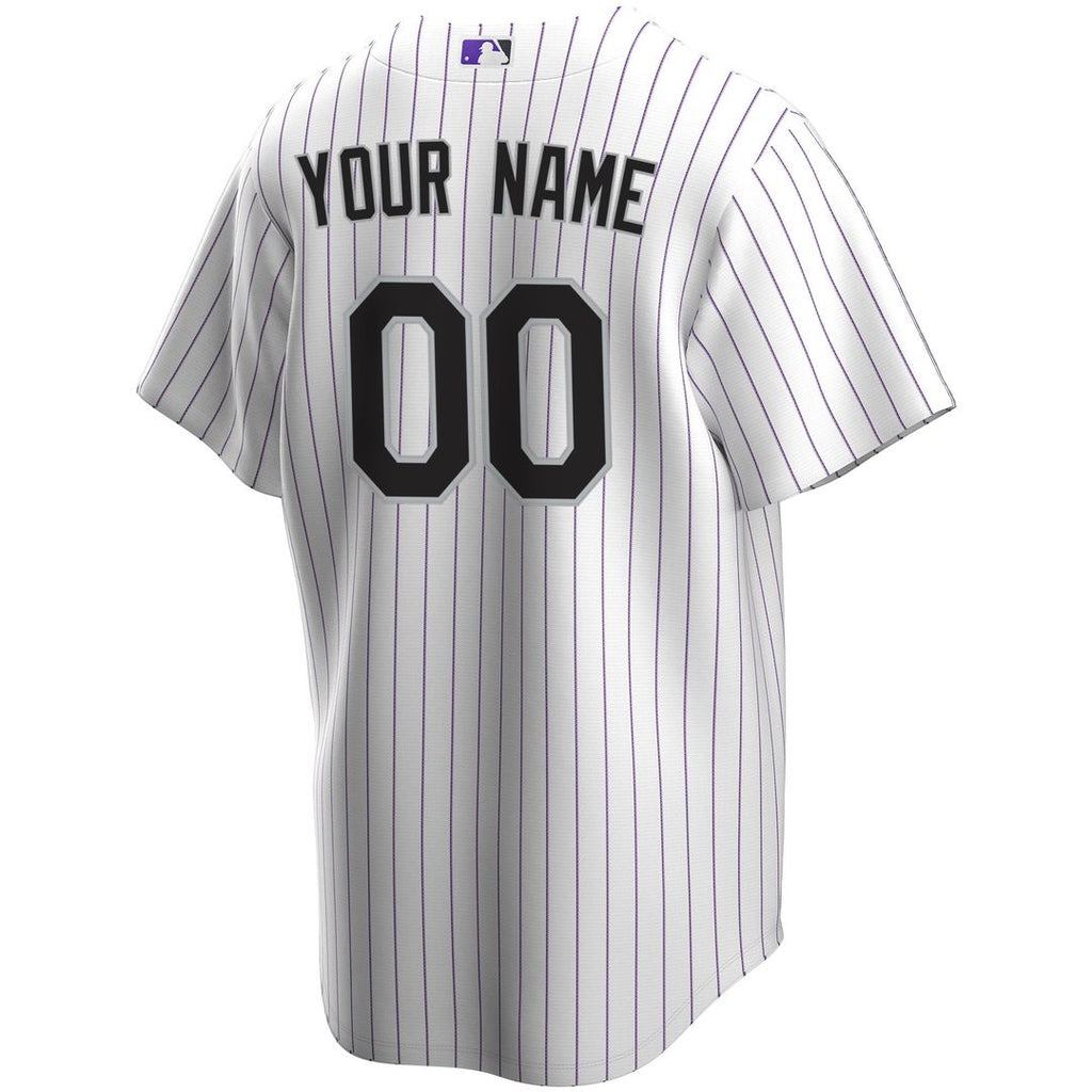 Colorado Rockies Nike White Home Replica Custom Jersey