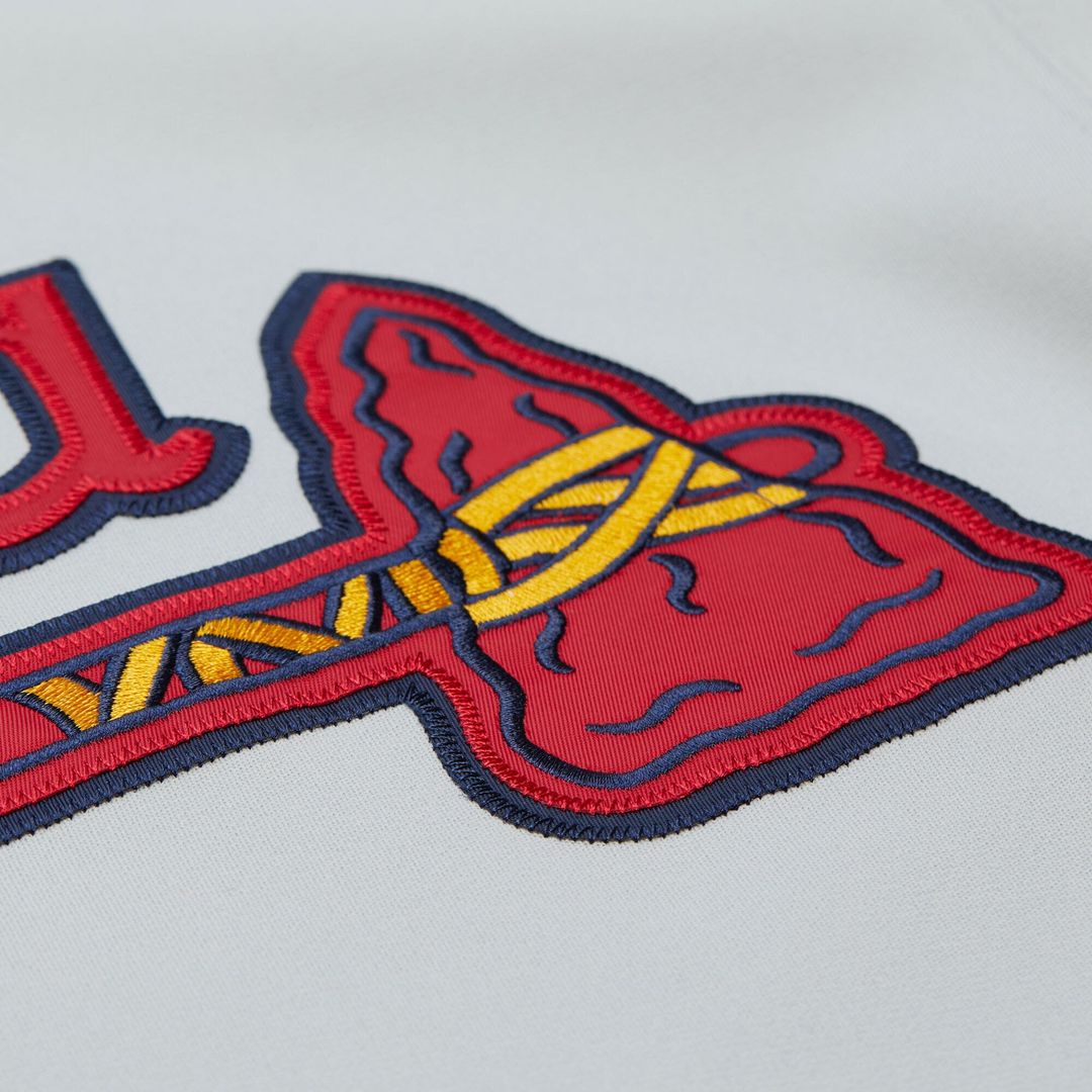 Atlanta Braves Fred McGriff Mitchell & Ness Gray 1995 Throwback Authentic Jersey