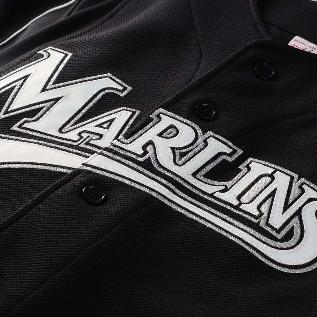 Florida Marlins Dontrelle Willis Mitchell & Ness Black Cooperstown Collection Mesh Batting Practice Button-Up Jersey