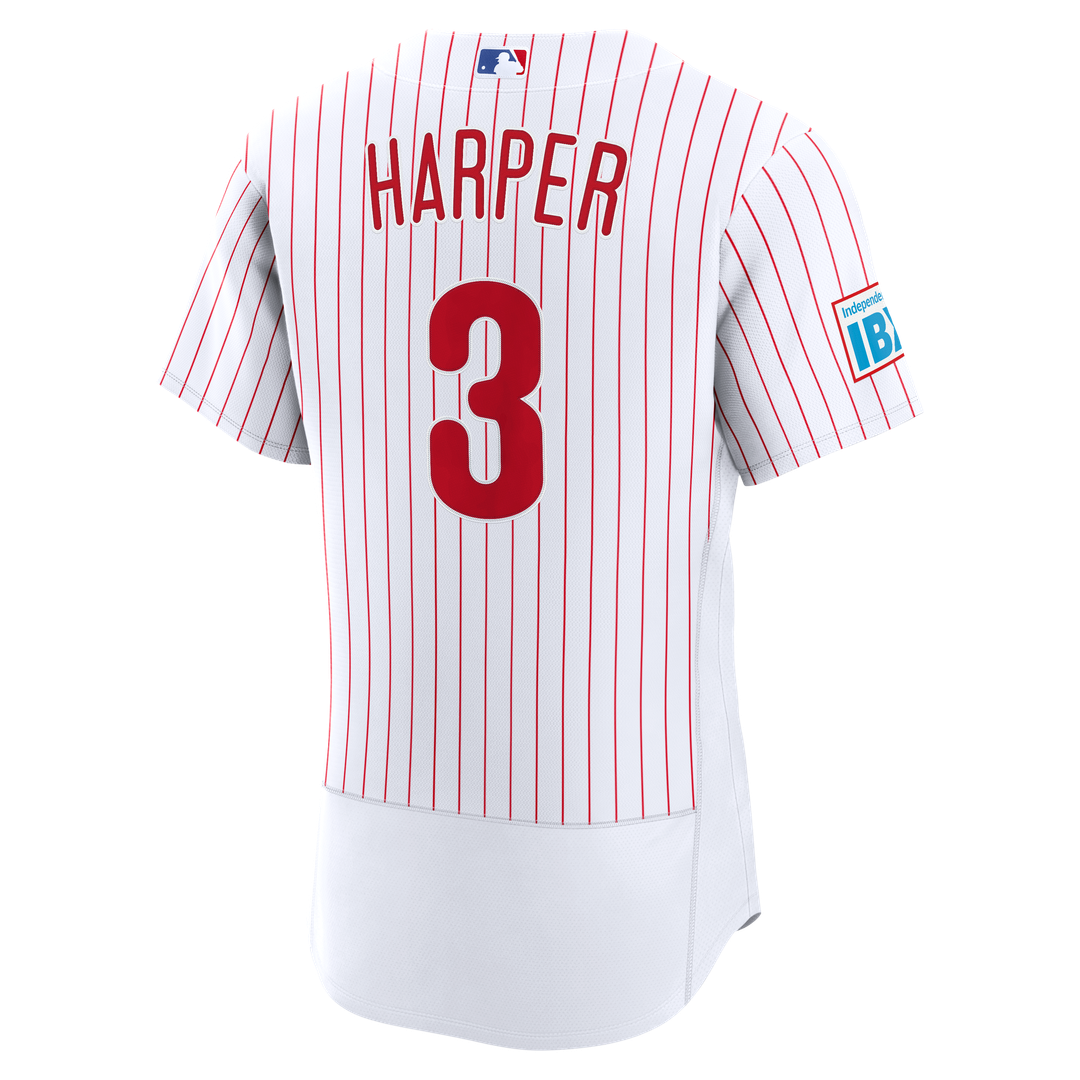 Philadelphia Phillies Bryce Harper Nike Cream Alternate Authentic Sponsor Patch Jersey
