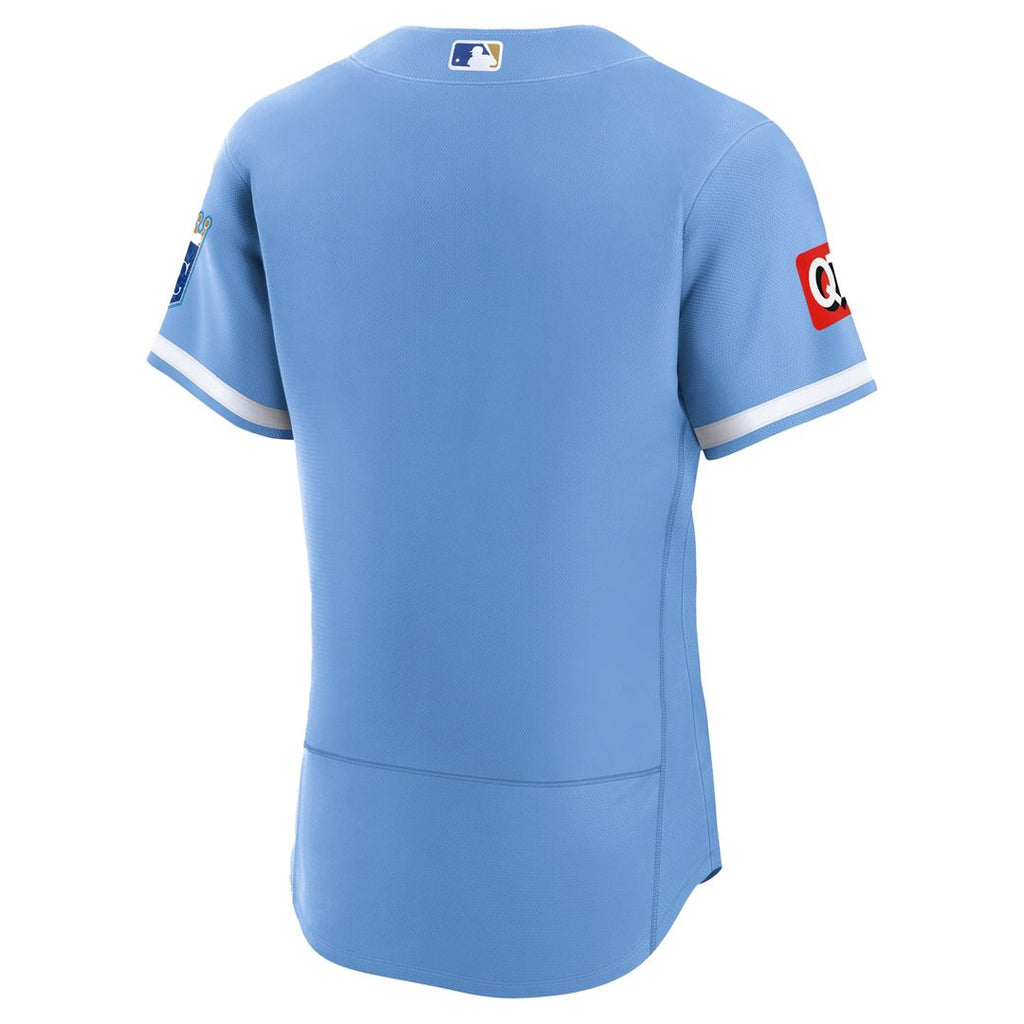 Kansas City Royals Nike Light Blue Alternate Sponsor Patch Authentic Jersey