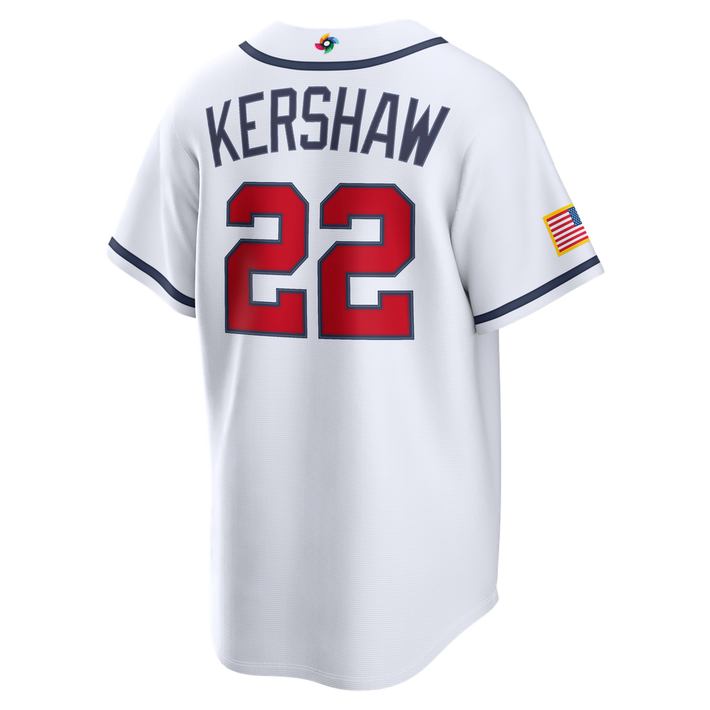 USA Baseball Clayton Kershaw Nike White 2026 World Baseball Classic Home Stadium Jersey