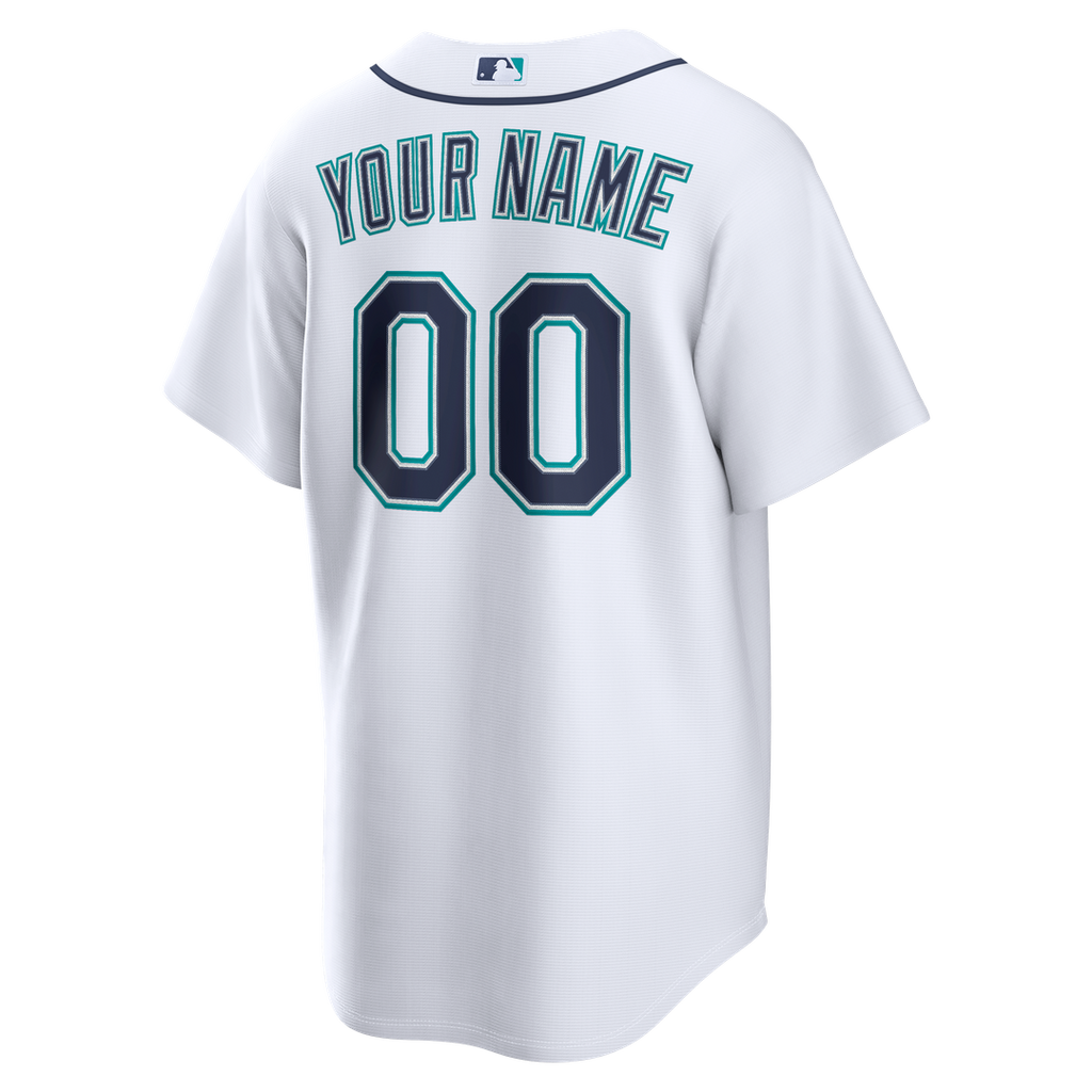 Seattle Mariners Nike White Home Replica Custom Jersey
