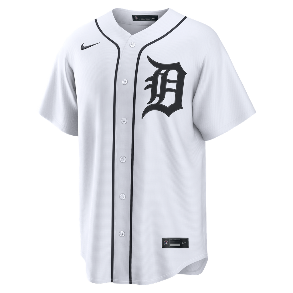 Detroit Tigers Max Clark Nike White Home Replica Jersey