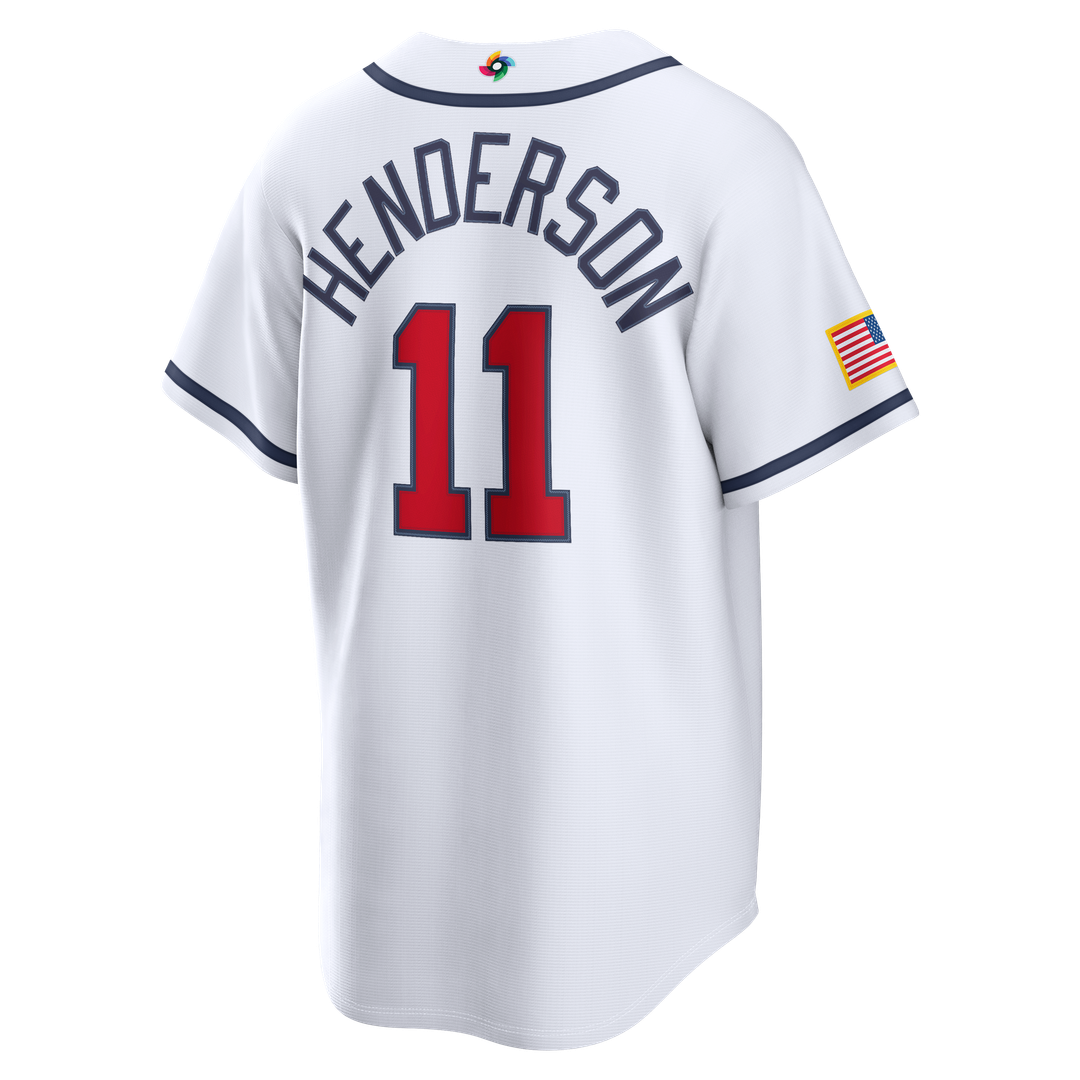 USA Baseball Gunnar Henderson Nike White 2026 World Baseball Classic Home Stadium Jersey
