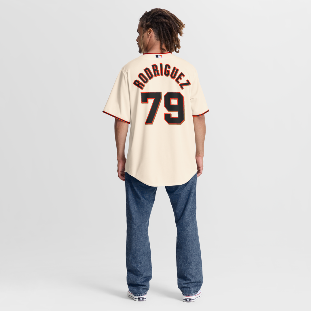San Francisco Giants Jesus Rodriguez Nike Cream Home Replica Jersey