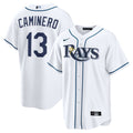 Tampa Bay Rays Junior Caminero Nike White Home Replica Jersey