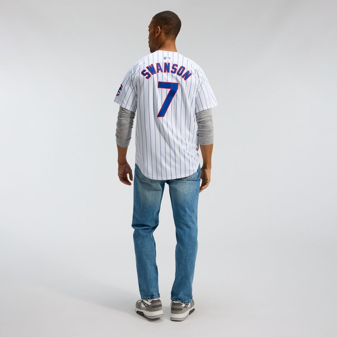 Chicago Cubs Dansby Swanson Nike White Home Limited Player Jersey