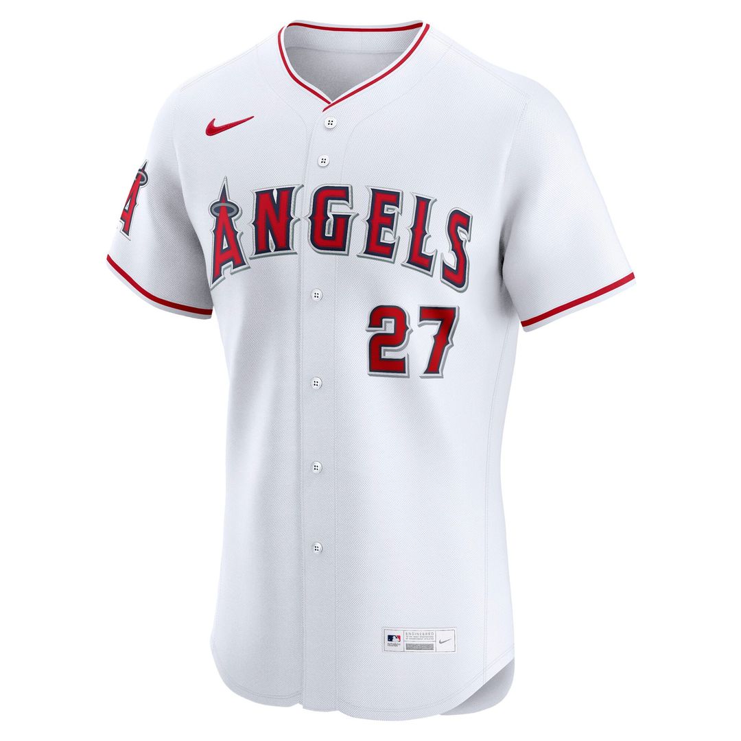 Los Angeles Angels Mike Trout Nike White Home Elite Player Jersey