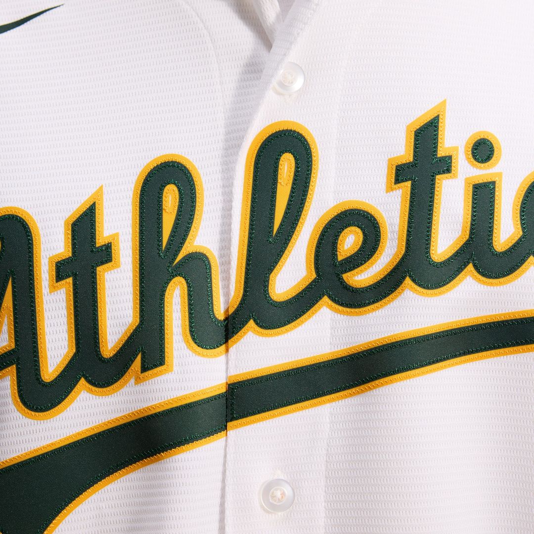 Athletics Nike White Home Replica Team Jersey