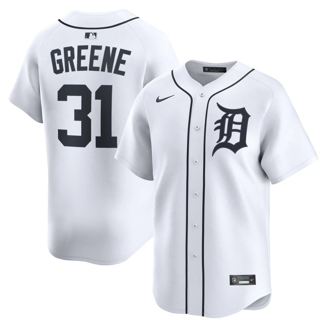 Detroit Tigers Riley Greene Nike White Home Limited Player Jersey