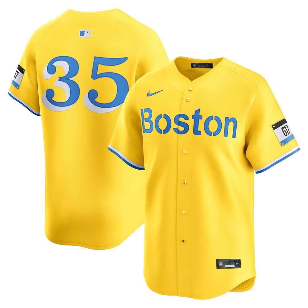 Boston Red Sox Garrett Crochet Nike Gold Alternate Limited Jersey