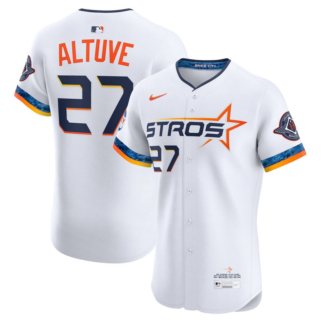 Houston Astros Jose Altuve Nike White 2025 City Connect Elite Player Jersey