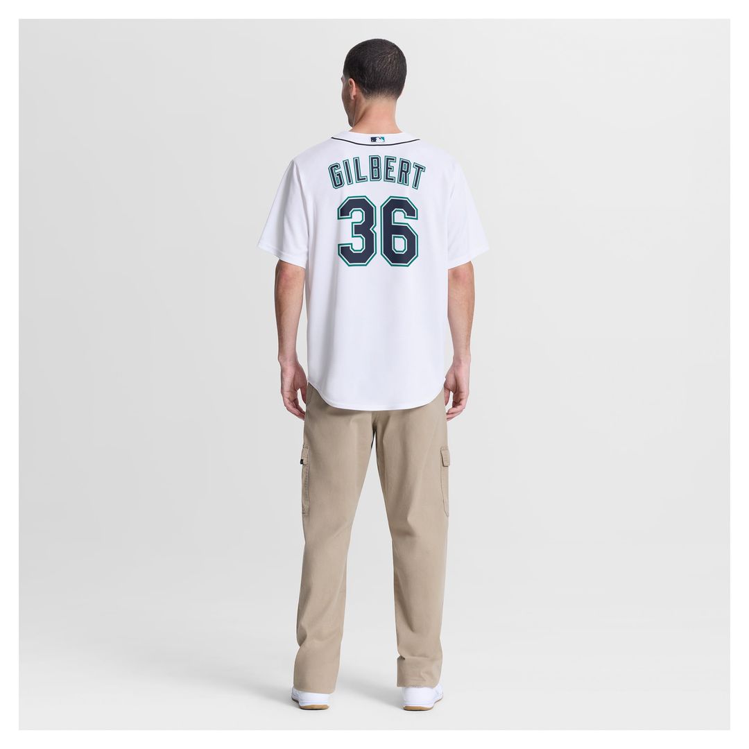 Seattle Mariners Logan Gilbert Nike White Home Replica Jersey