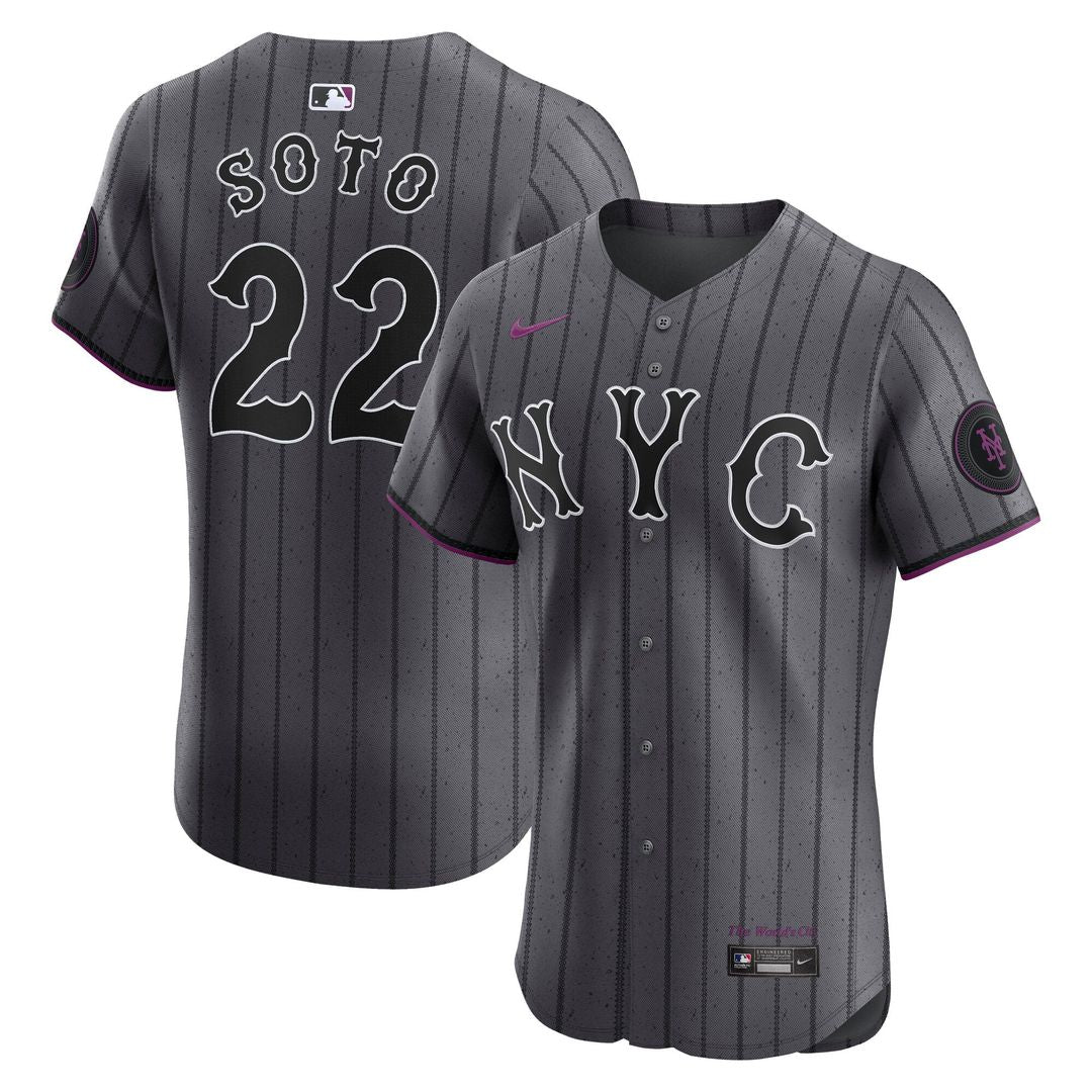 New York Mets Juan Soto Nike Gray City Connect Elite Jersey
