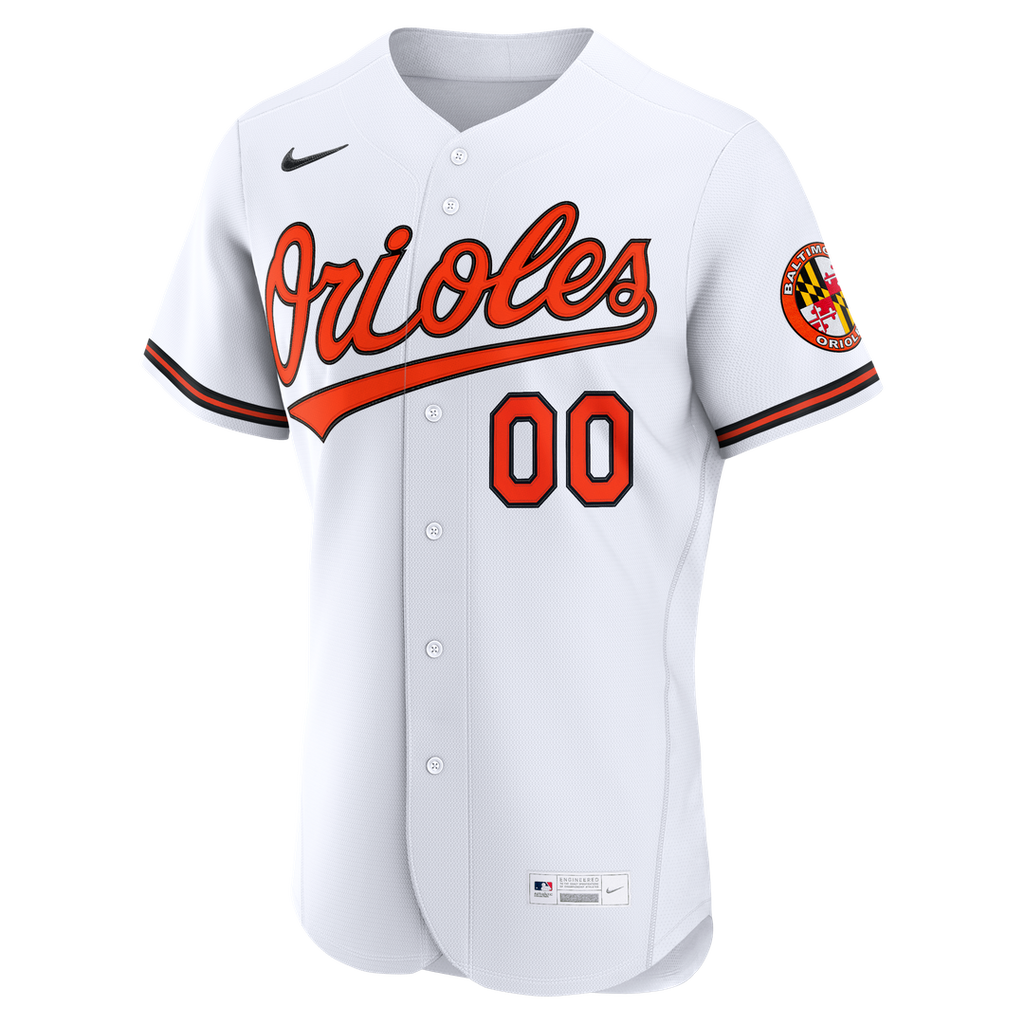 Baltimore Orioles Nike White Home Authentic Custom Jersey