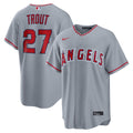 Los Angeles Angels Mike Trout Nike Gray Road Replica Jersey