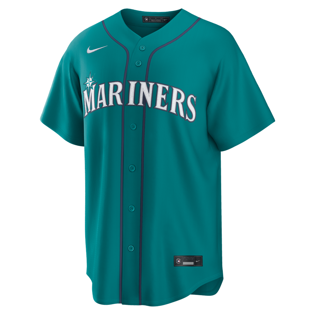 Seattle Mariners Colt Emerson Nike Teal Alternate Replica Jersey