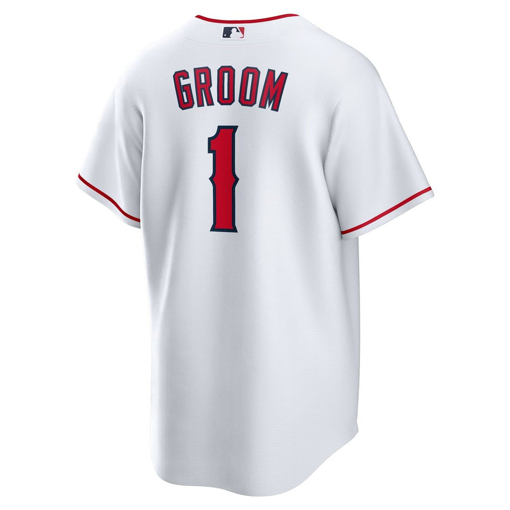 Los Angeles Angels Nike White #1 Groom Home Replica Jersey