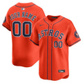 Houston Astros Nike Orange Alternate Limited Custom Jersey