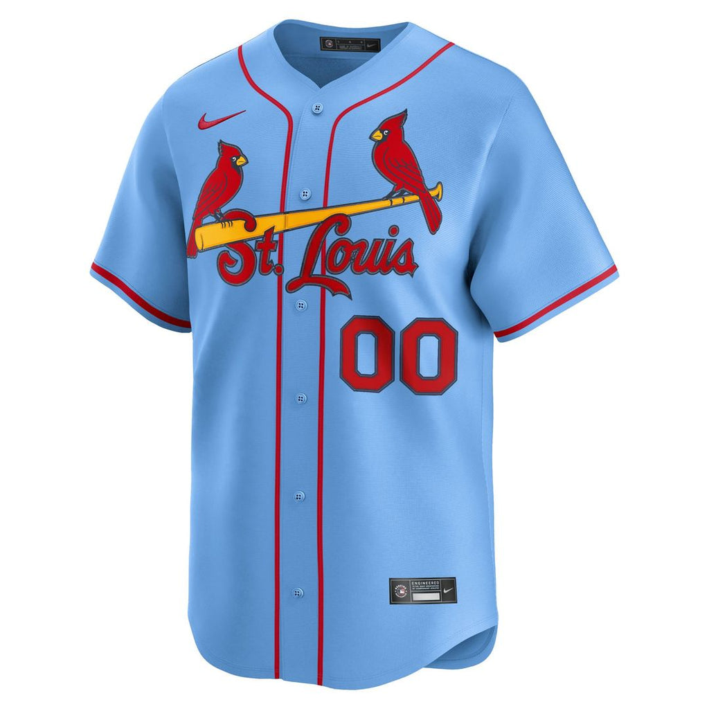 St. Louis Cardinals Nike Light Blue Alternate Limited Custom Jersey