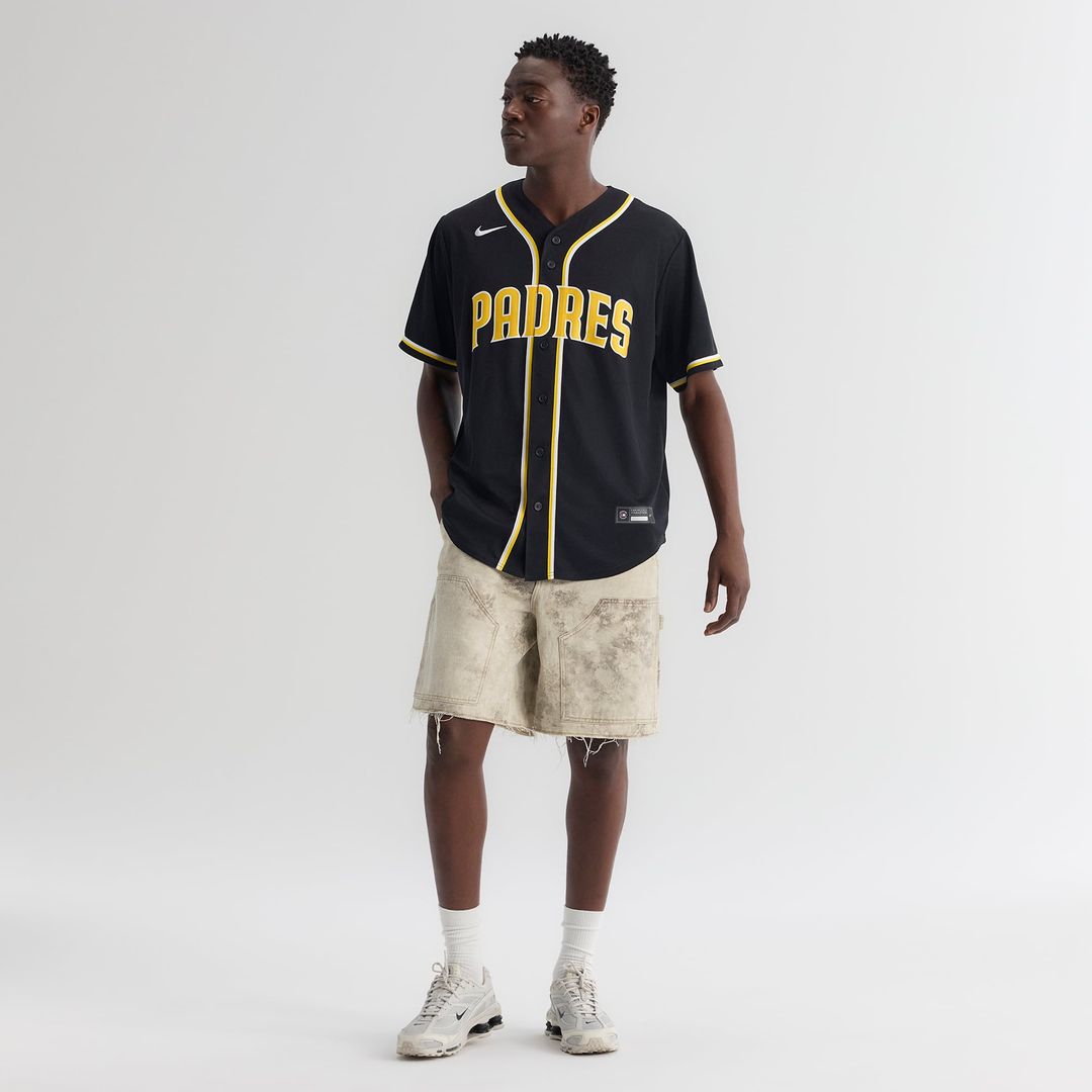 San Diego Padres Jackson Merrill Nike Fashion Replica Black Out Jersey