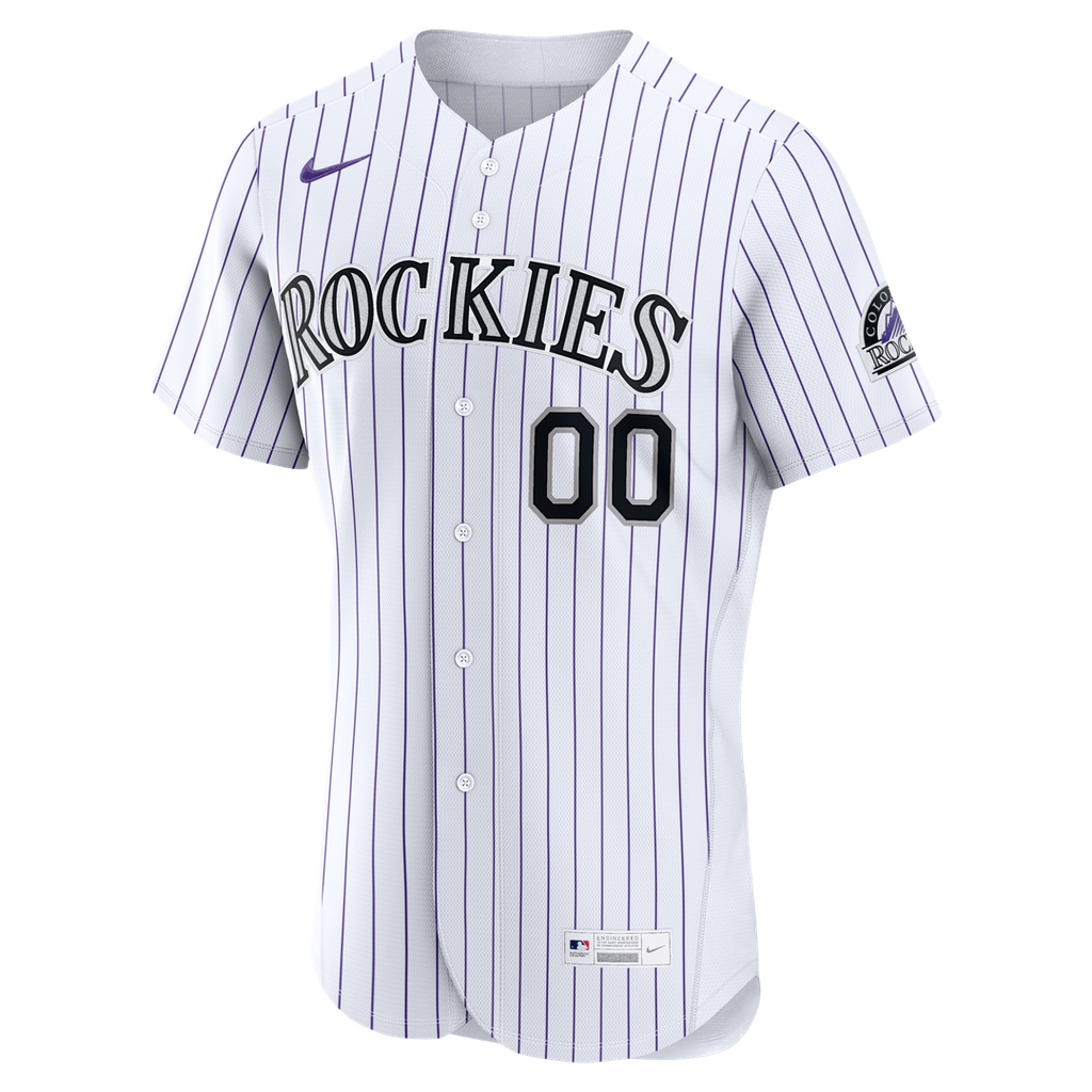 Colorado Rockies Nike White Home Authentic Custom Jersey