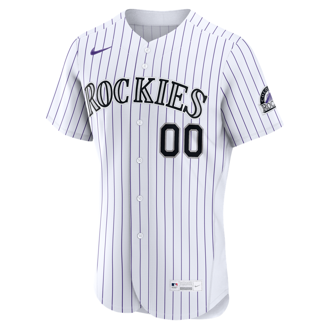 Colorado Rockies Nike White Home Authentic Custom Jersey