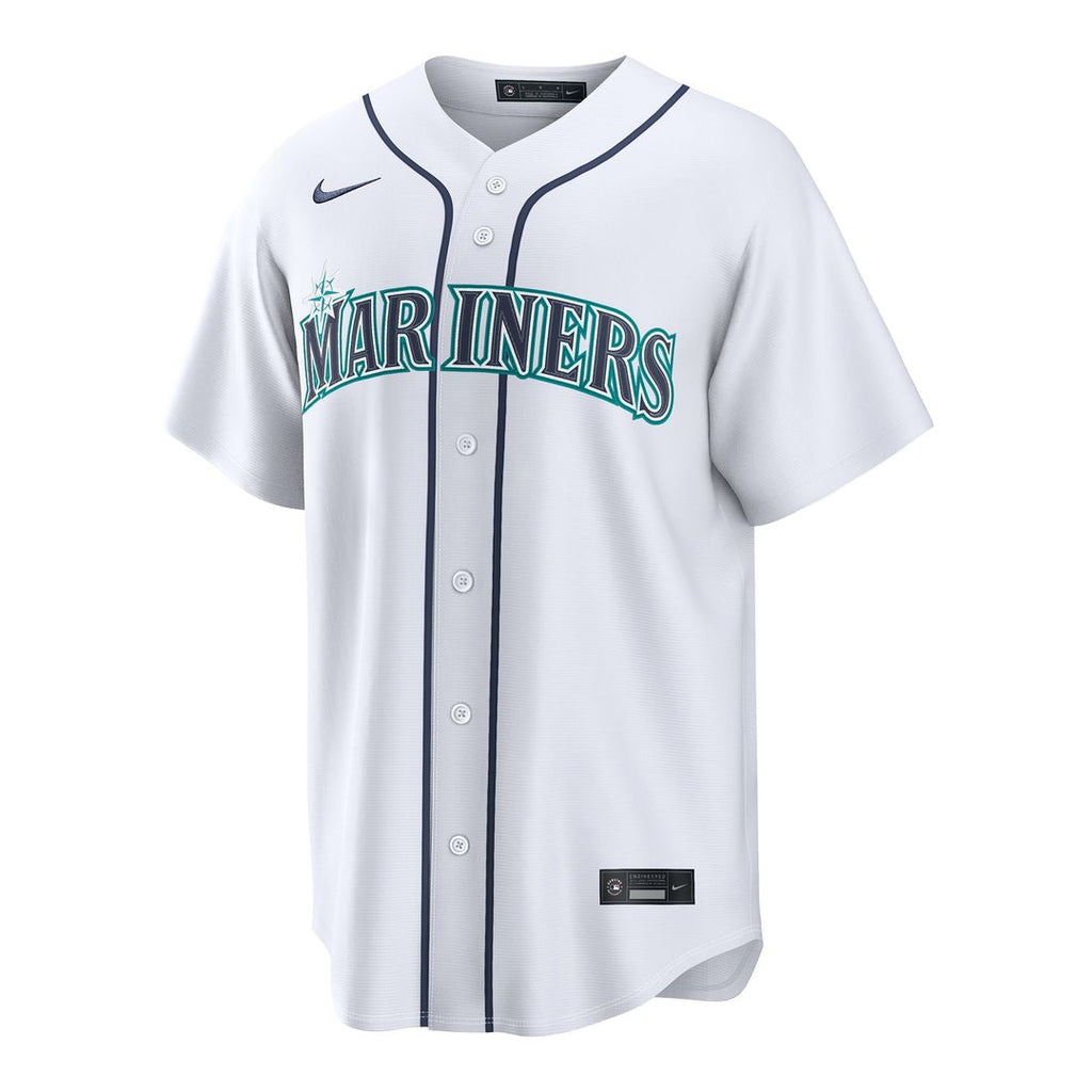 Seattle Mariners Logan Gilbert Nike White Home Replica Jersey