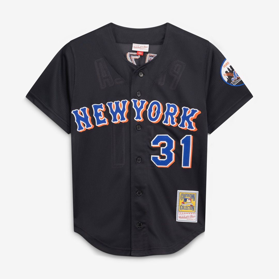 New York Mets Mike Piazza Mitchell & Ness Black Cooperstown Collection 2000 Batting Practice Jersey